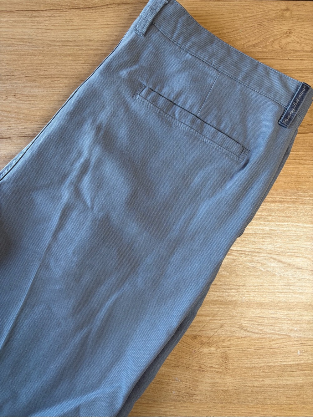 Tommy Bahama Paradise Nation Tencel Cotton Blue Chino Flat Front Shorts Mens 38